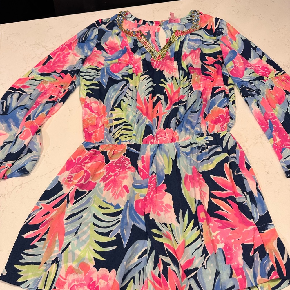 Lilly Pulitzer Multicolor Beaded Romper